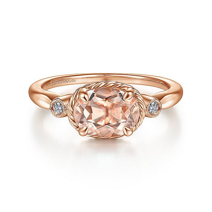 BELLA MORGANITE ENGAGEMENT RING IN ROSE GOLD – Penwarden Fine Jewellery