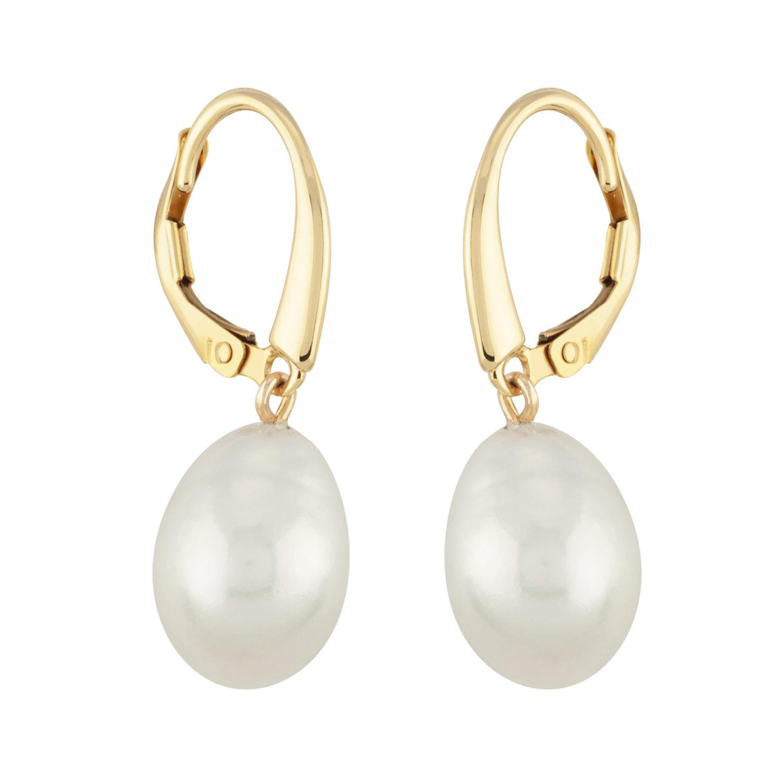 14K Gold Dangle Hoop Earrings | Helen Ficalora