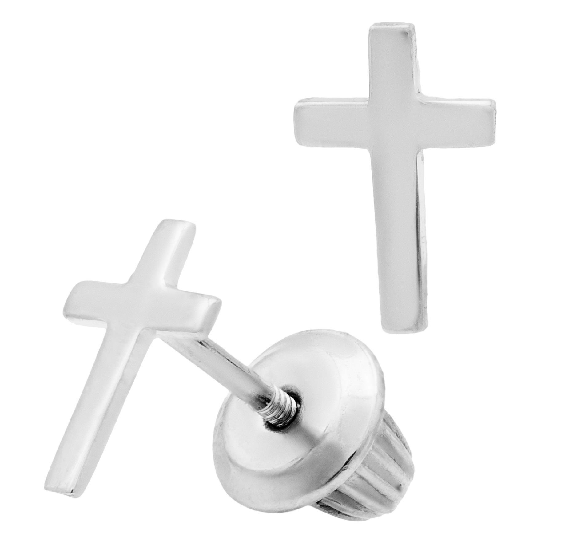 Sterling silver cross studs Sterling silver cross studs
